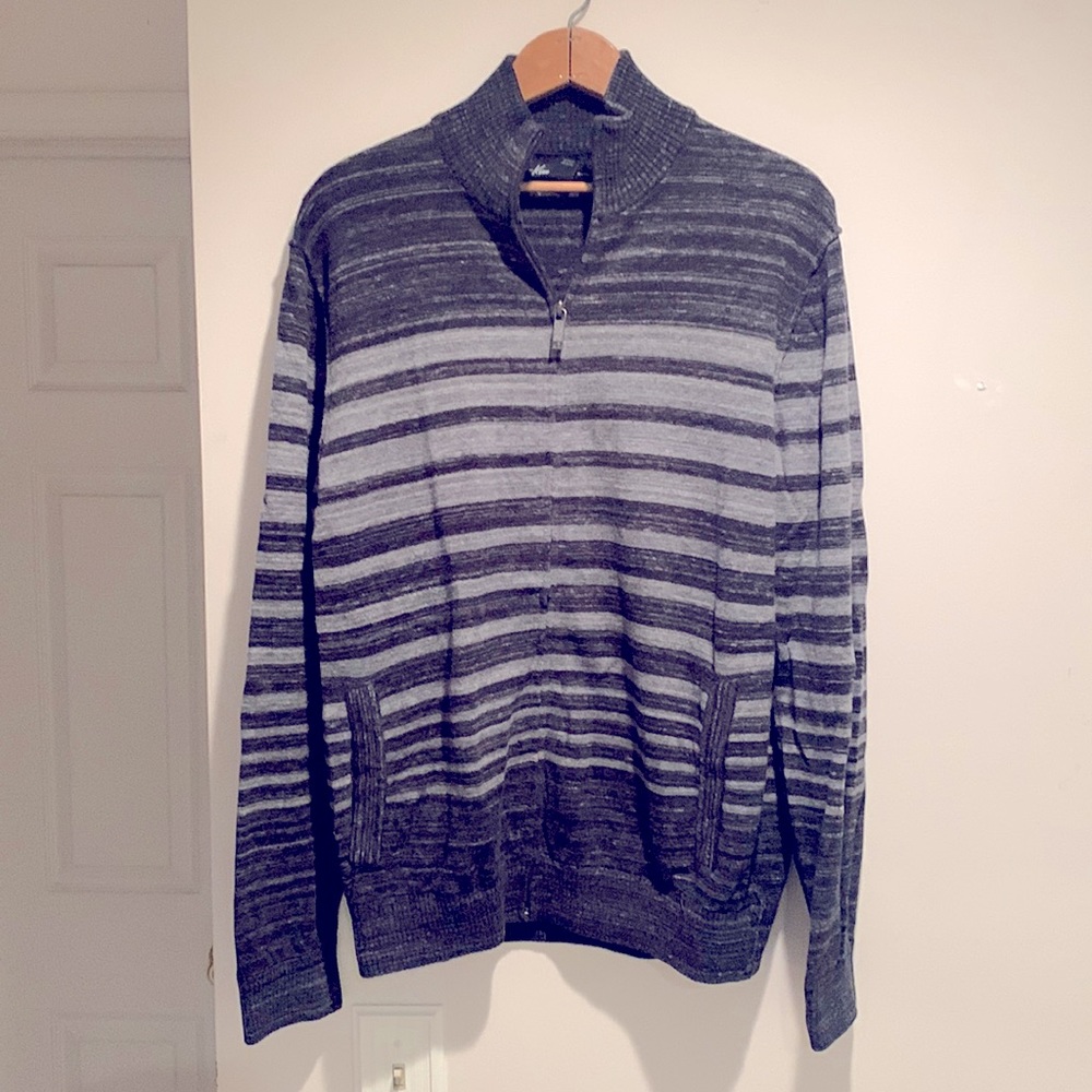 Men’s Full Zip Mock Neck Sweater